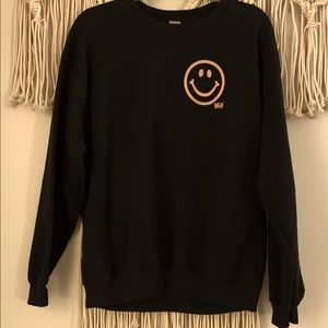 Boutique Graphic smiley crew neck sweatshirt L